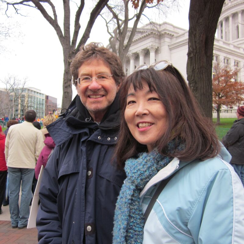 Darren Stucker and Anne Iwata at the Wisconsin State Capitol