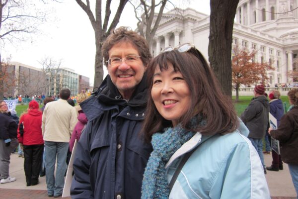 Darren Stucker and Anne Iwata at the Wisconsin State Capitol