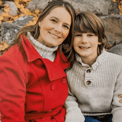 Amanda White and her son, Gregory