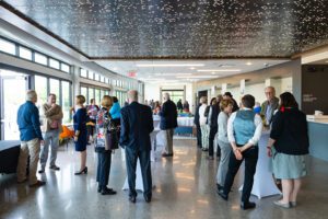 People gathering at MyArts for the 2022 Legacy Society Brunch